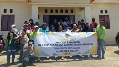 Jemput Bola Layanan Pertanahan: Kantah Halmahera Selatan Gelar Sosialisasi di Desa Kawasi Kecamatan Obi
