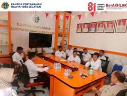 Pimpin Rapat Monev, Kepala Kantah Halmahera Selatan Tekankan Peningkatan Kualitas Pelayanan Publik