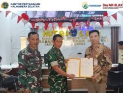 Penyerahan Sertipikat BMN Koramil Guruapin dan Kompi Wayamiga
