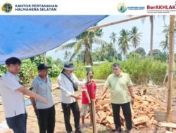 Kantah Halsel Gelar Pengukuran Lapangan Pemecahan Sertipikat di Desa Babang