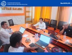 Perkuat Pelayanan, Kantah Halmahera Selatan Ikuti Monev dan Pembinaan Kanwil BPN Malut